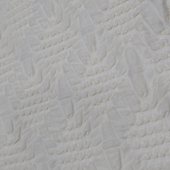 Lauren Conrad Boho Beachy Puff Off The Shoulder Off White Womens Size Large - Picture 8 of 9